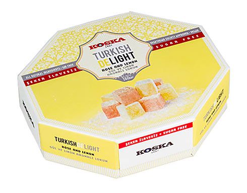 160 g Sugar Free Rose & Lemon Flavored Turkish Delight