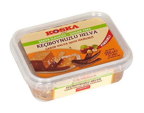 250 g No sugar Added Carob Halva with Hazelnut